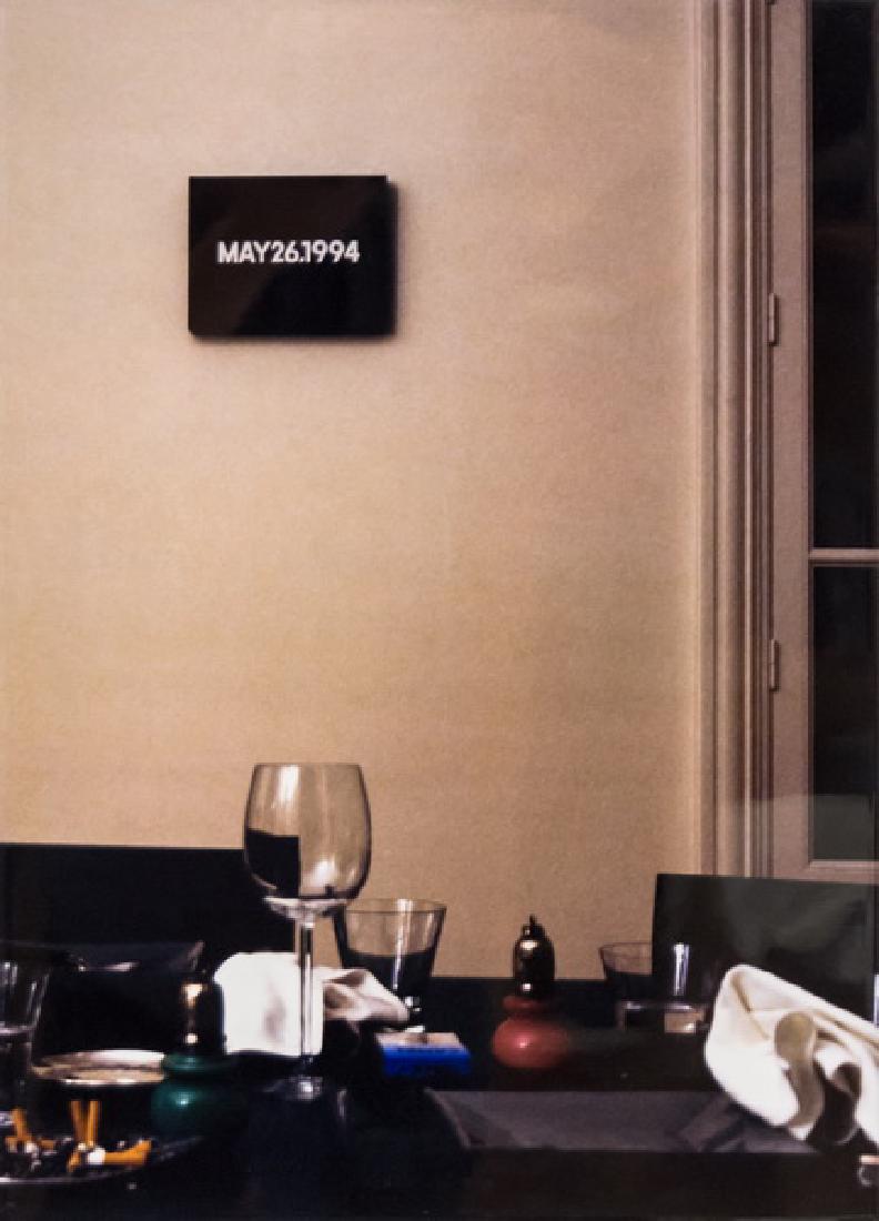 LOUISE LAWLER: "NAPKIN": circa 2003 digital Cibachrome on aluminum museum box signed, dated, and numbered 1/5 verso Provenance: Metro Pictures, New York Laumont, New York Margo Leavin, Los Angeles 19 Â¾ x 14 Â¼ inches