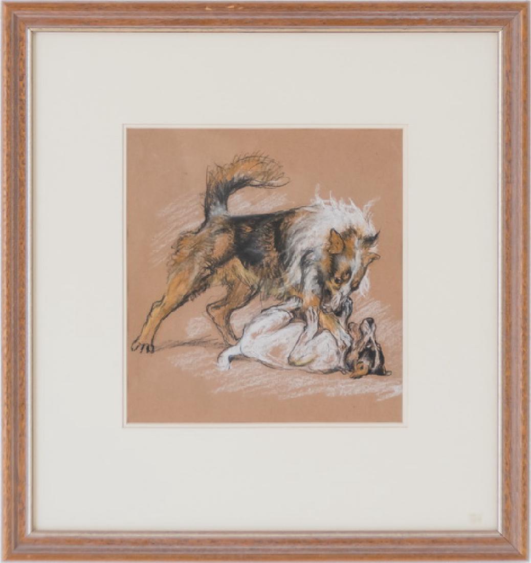 ARTHUR WARDLE: "DOGS OF ARTHUR WARDLE R.I.": pastel Provenance: The Artist's Studio Sale,1994 9 x 8 1/2 inches sight