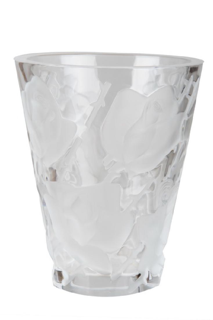 LALIQUE MOLDED GLASS VASE (1 of 7)