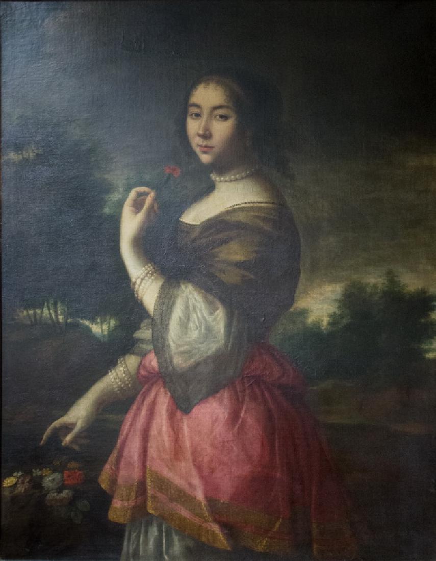 ATTRIBUTED TO PETER (PIETER) LELY: "PORTRAIT OF LADY" (1 of 9)