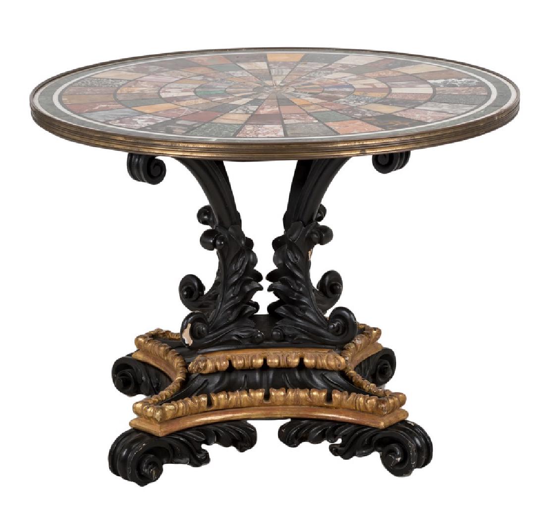 MICRO-MOSAIC & SPECIMEN MARBLE TOP GUERIDON (1 of 7)