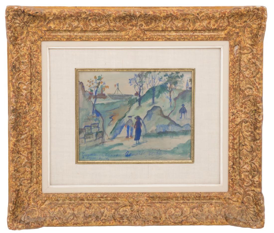 ATTRIBUTED TO MAURICE UTRILLO: "PAR LA COTE" (1 of 8)