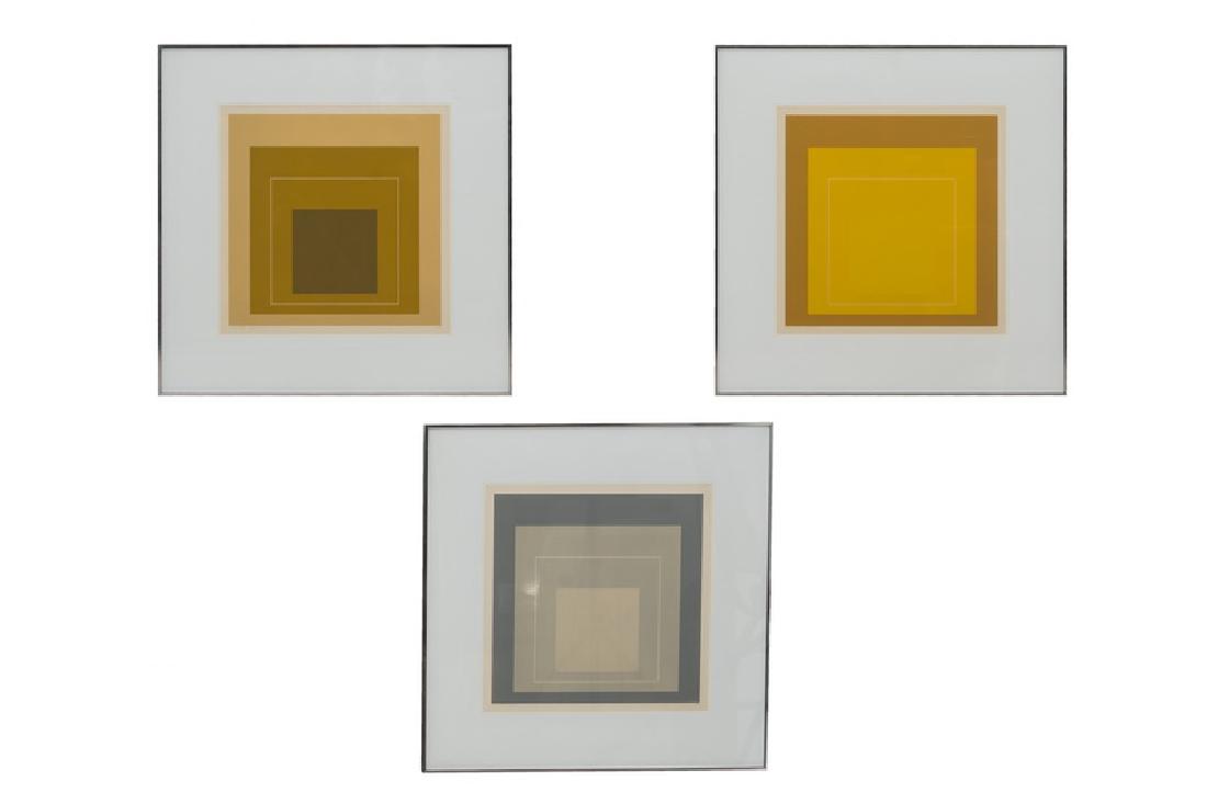 JOSEF ALBERS: "THREE LITHOGRAPHS (FROM 'THE WHITE LINE (1 of 7)