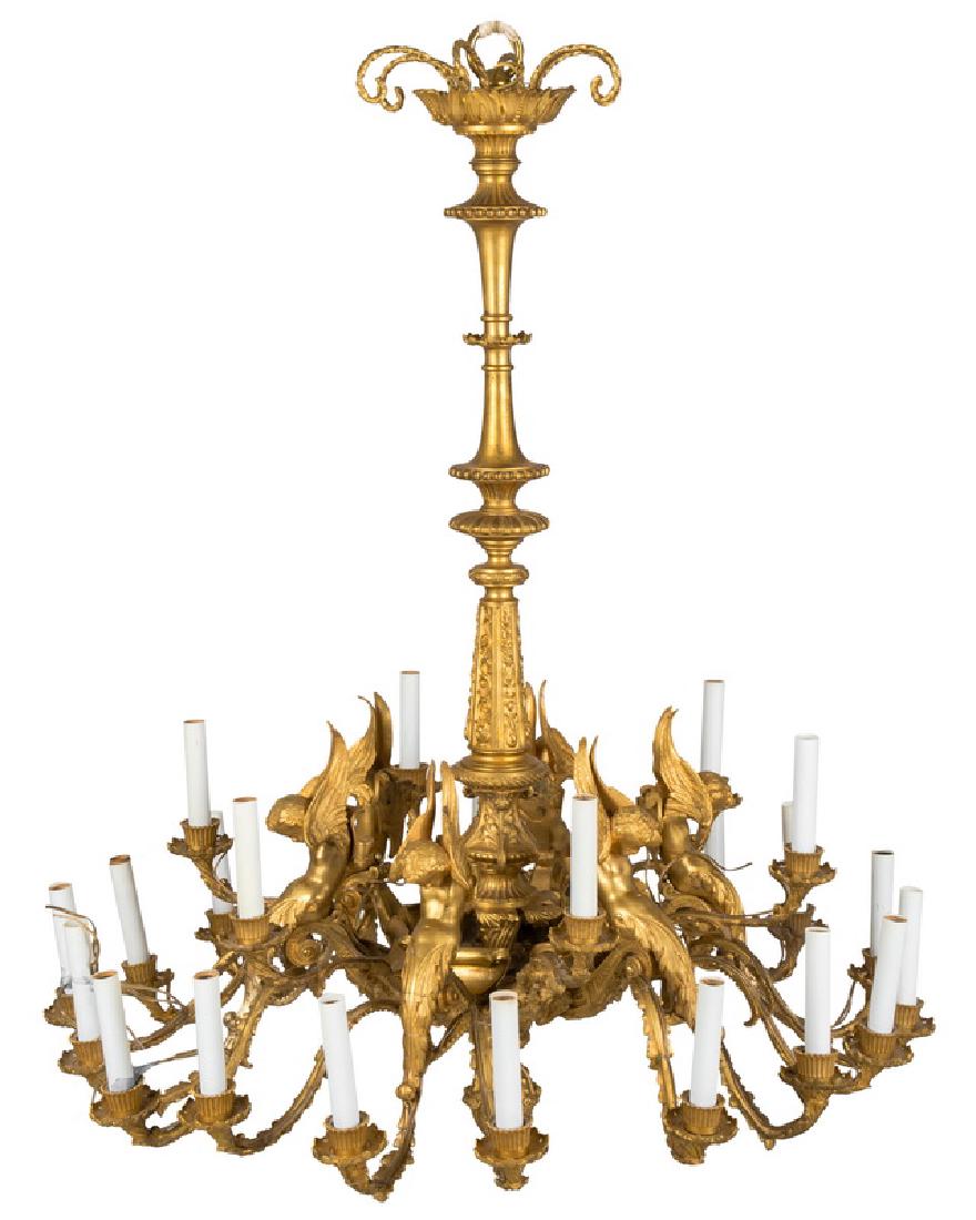 FRENCH REGENCE STYLE DORE BRONZE 24-LIGHT CHANDELIER (1 of 7)
