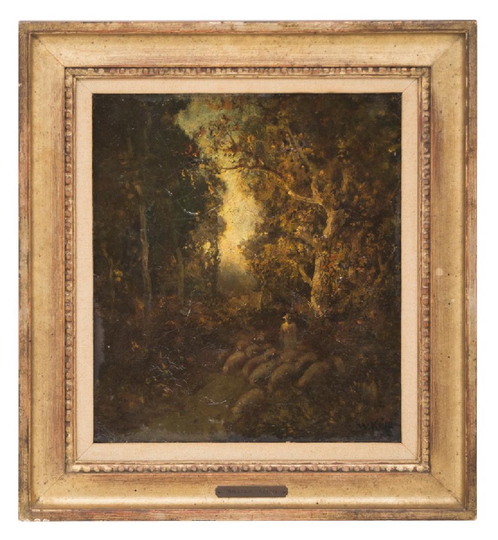 WILLIAM KEITH: "THE FOREST": oil on canvas signed lower right Provenance: with label verso from the University of Southern California-- the Von KlienSmid Collection Estate of Paul & Carole Cramer, Bel Air 18 x 14 inches
