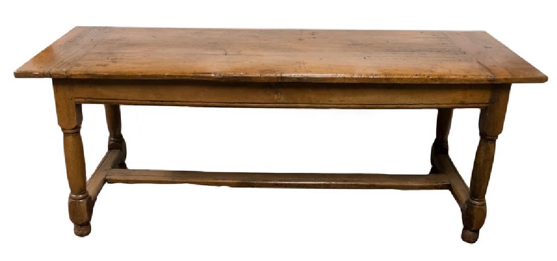 COUNTRY FRENCH WALNUT TRESTLE TABLE (1 of 11)