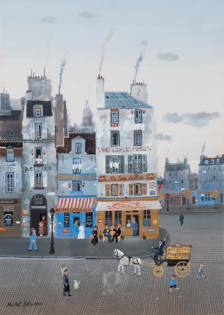 MICHEL DELACROIX: "PARISIAN STREET SCENE" (1 of 9)