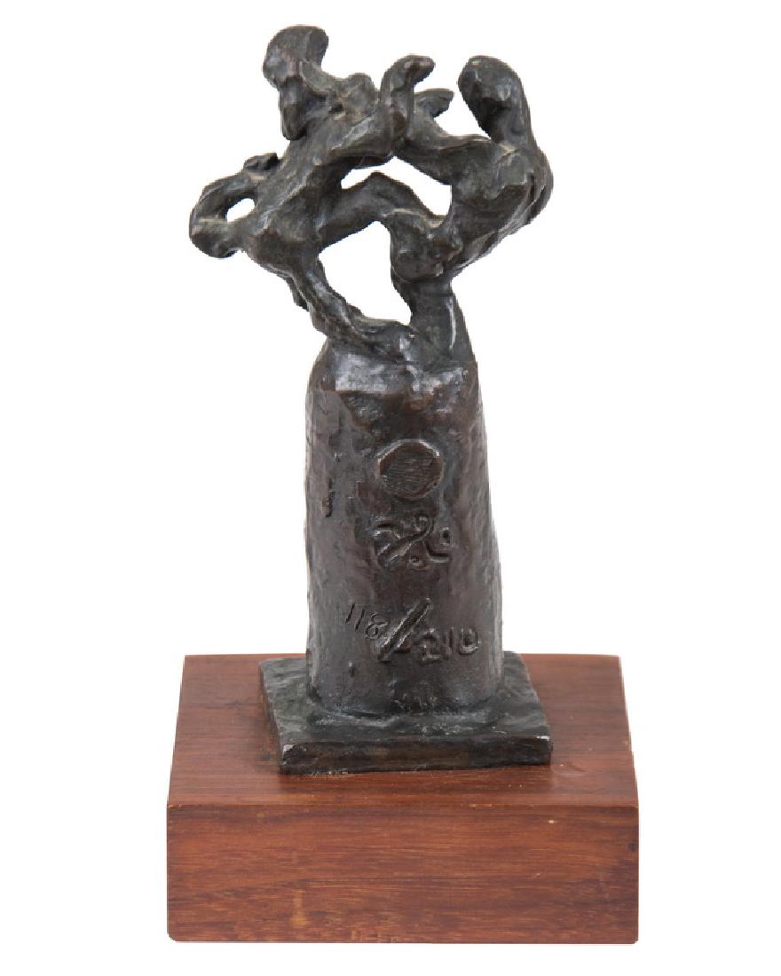 JACQUES LIPCHITZ: "SAMSON AND THE LION": bronze sculpture initialed and with thumbprint; numbered 118/210 Provenance: Estate of Paul & Carole Cramer, Bel Air 6 inches high