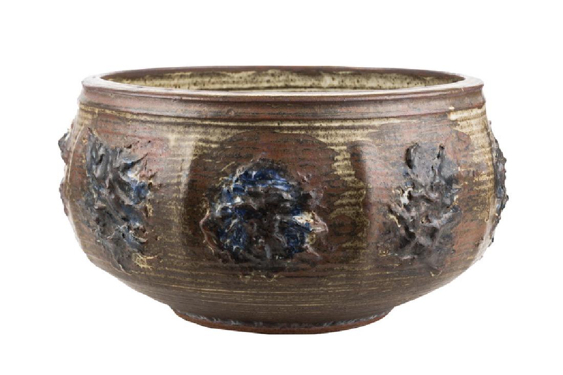 OTTO & VIVIKA HEINO: LARGE GLAZED STONEWARE BOWL (1 of 8)