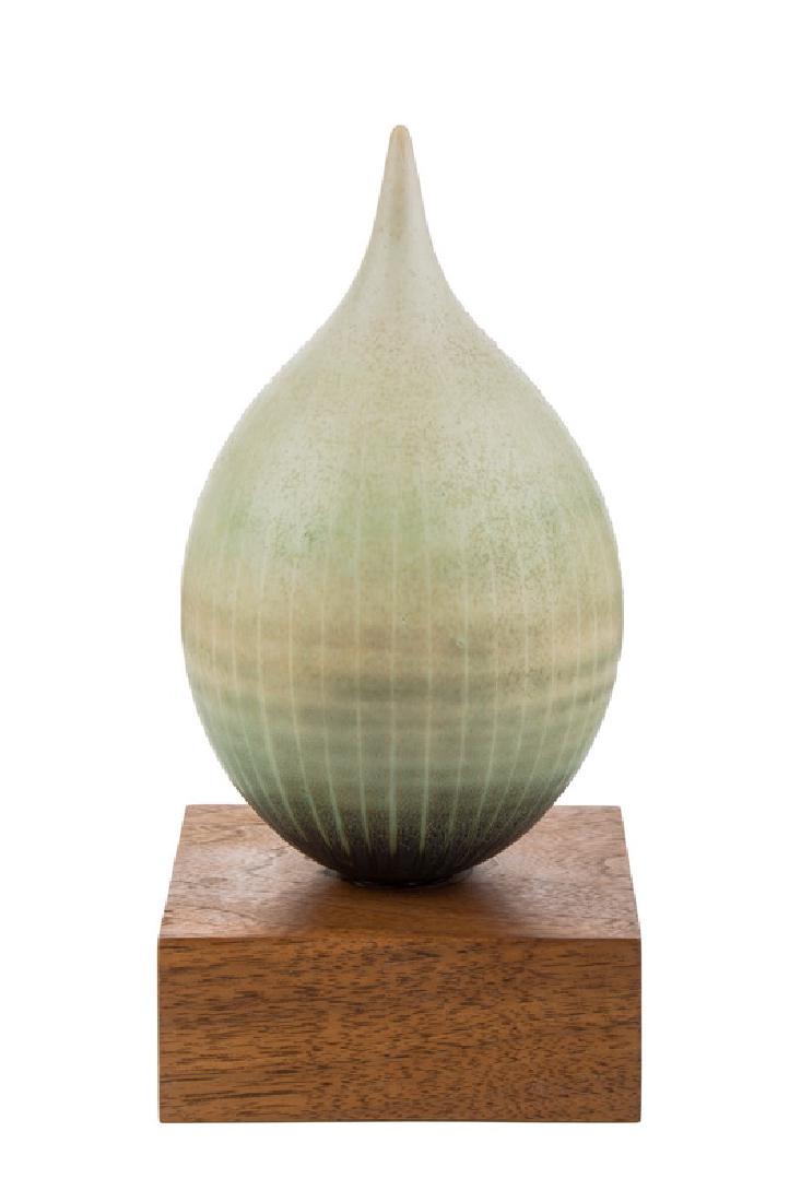 HARRISON MCINTOSH: GLAZED CERAMIC VESSEL ON STAND (1 of 7)