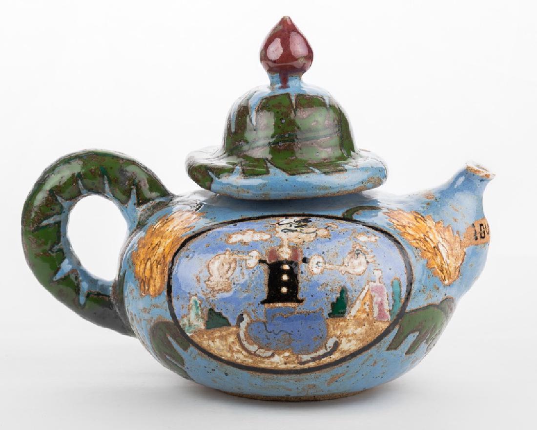 MICHAEL & MAGDALENA FRIMKESS: GLAZED STONEWARE TEAPOT (1 of 10)