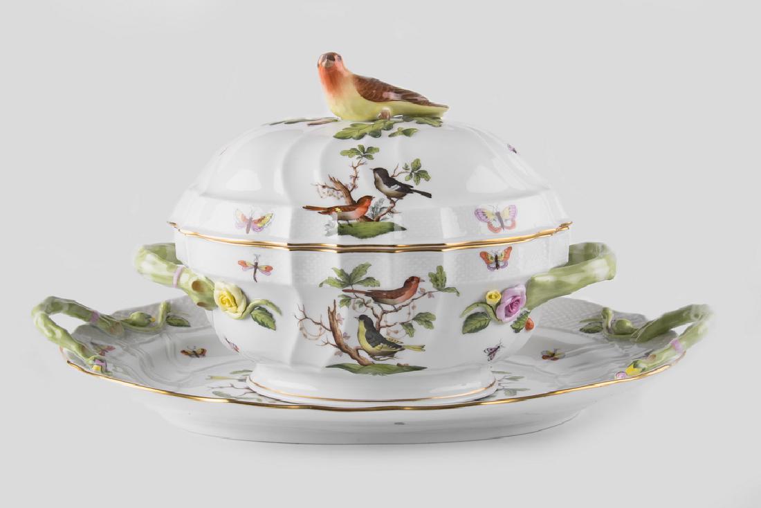 HEREND 'ROTHSCHILD' BIRD TUREEN WITH UNDERPLATE (1 of 10)
