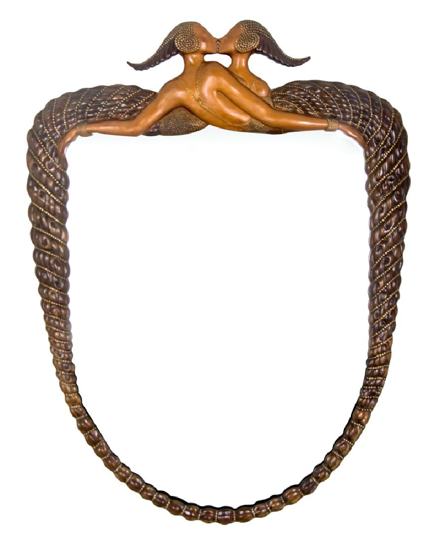 ERTE BRONZE 'NARCISSISM' WALL MIRROR (1 of 9)