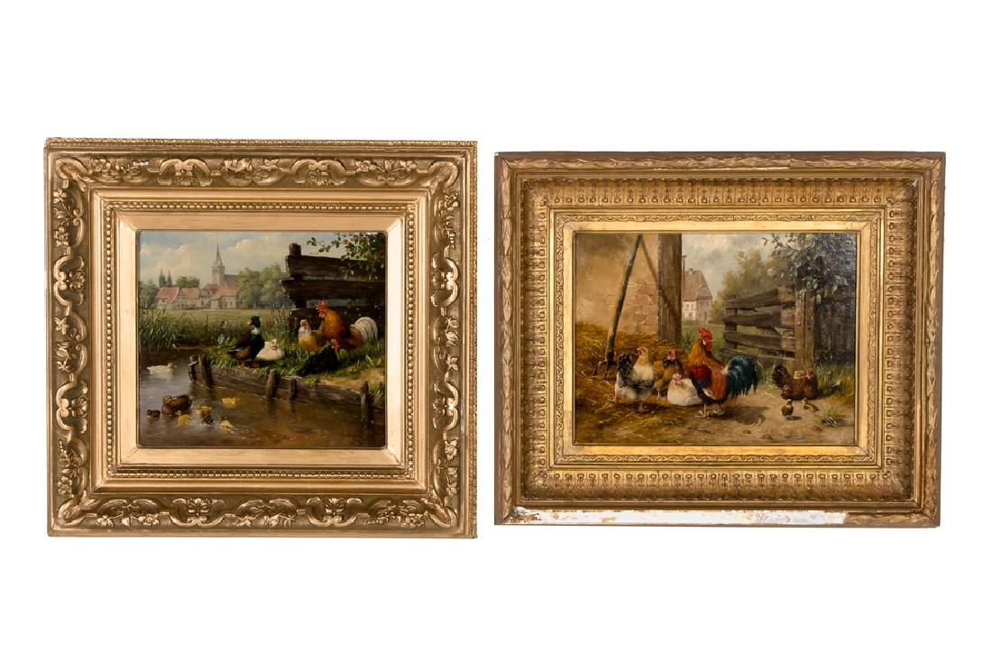 CARL JUTZ: "PAIR OF PASTORAL LANDSCAPES" (1 of 9)