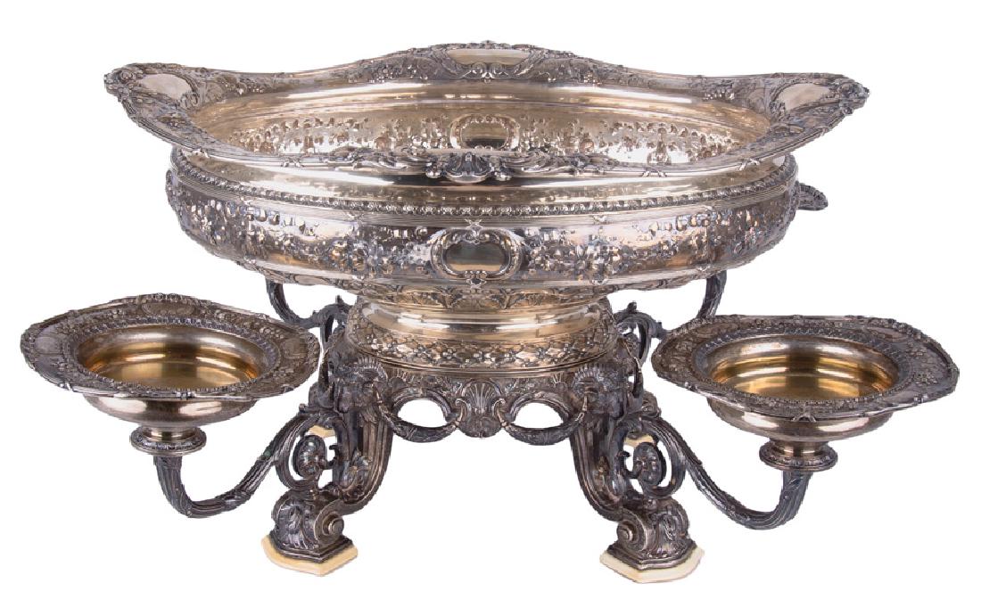 GORHAM STERLING & SILVER-PLATE EPERGNE (1 of 10)