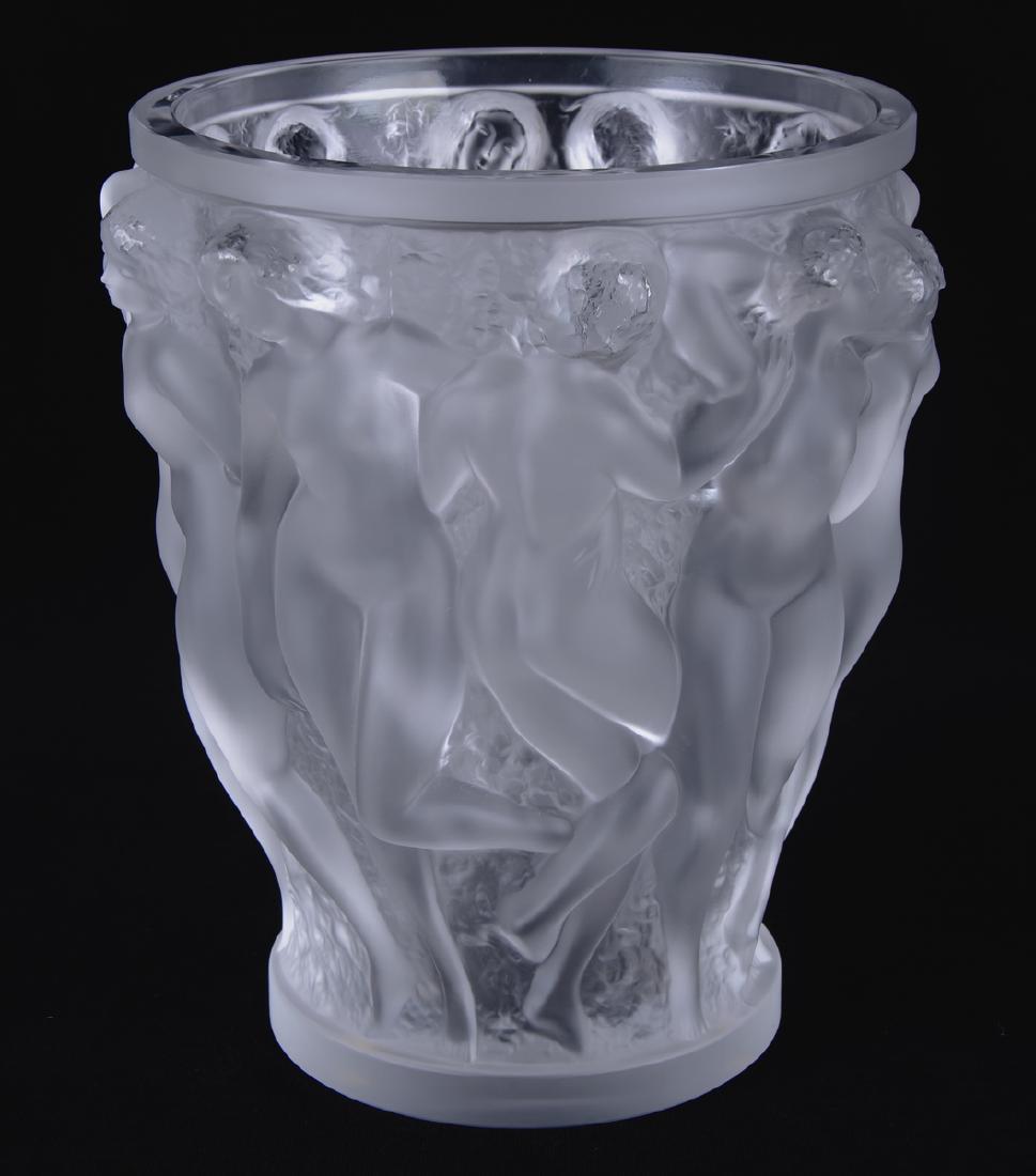 LALIQUE MOLDED GLASS VASE (1 of 8)
