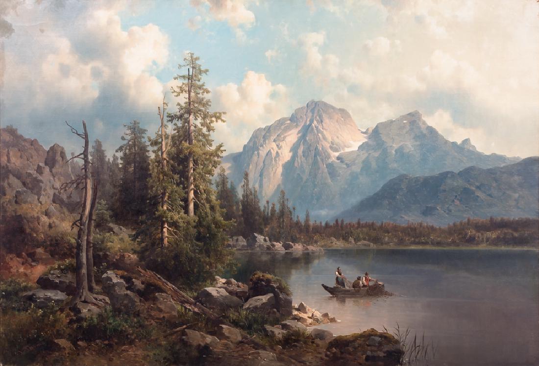 JOSEF THOMA: "FISHING BENEATH HOHER GOLL, ALPS" (1 of 11)