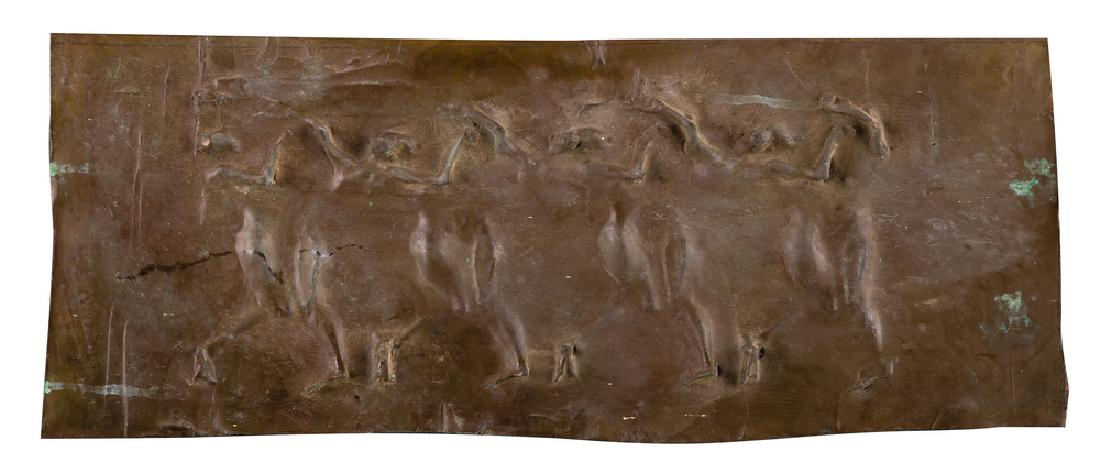 ROBERT GRAHAM: "DANCE": bronze inscribed '098' to bottom right corner 8 1/2 x 20 1/2 inches