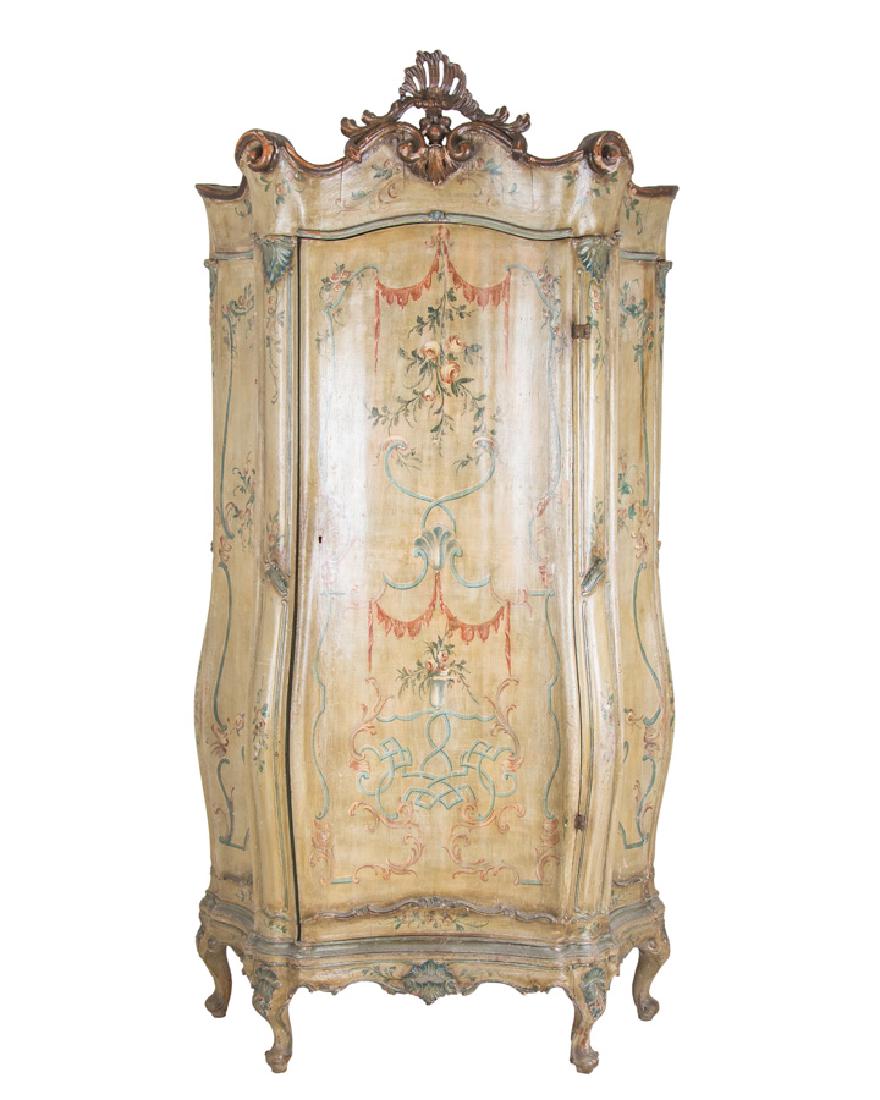 VENETIAN PAINTED WARDROBE CABINET (1 of 10)