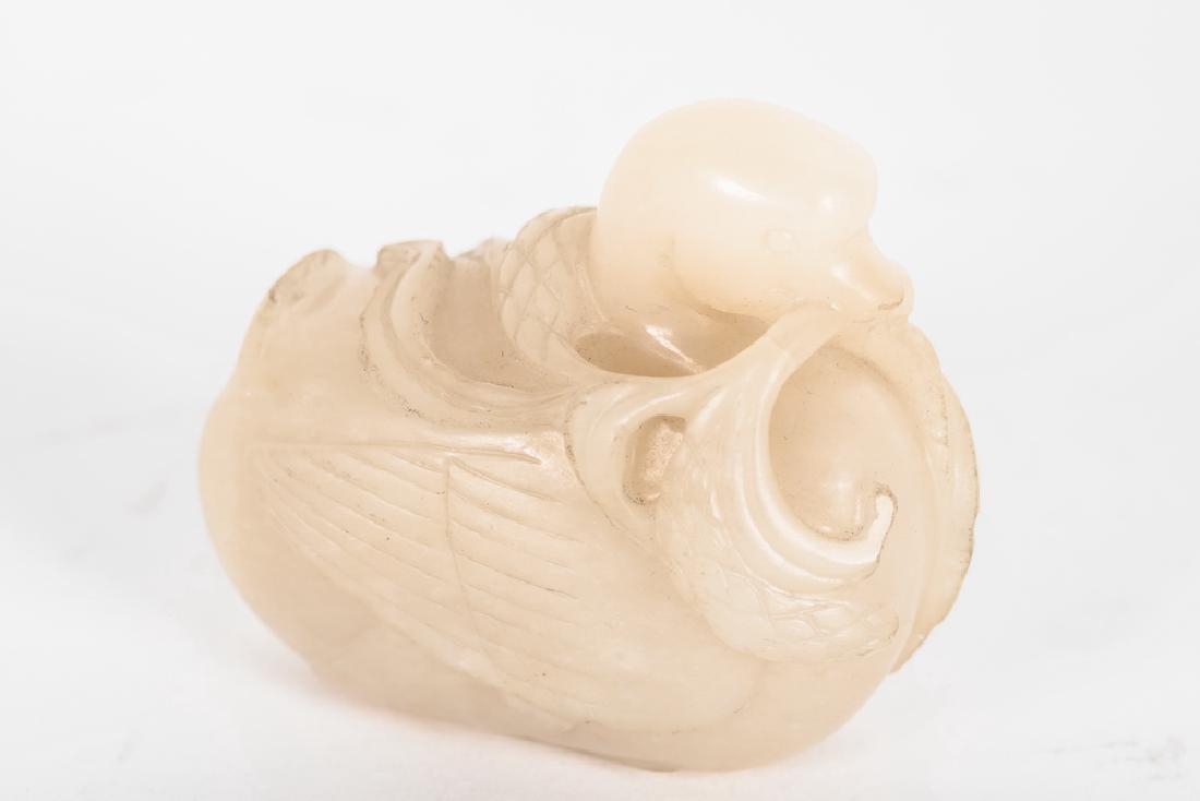 CHINESE WHITE JADE CARVING OF A DUCK (1 of 7)