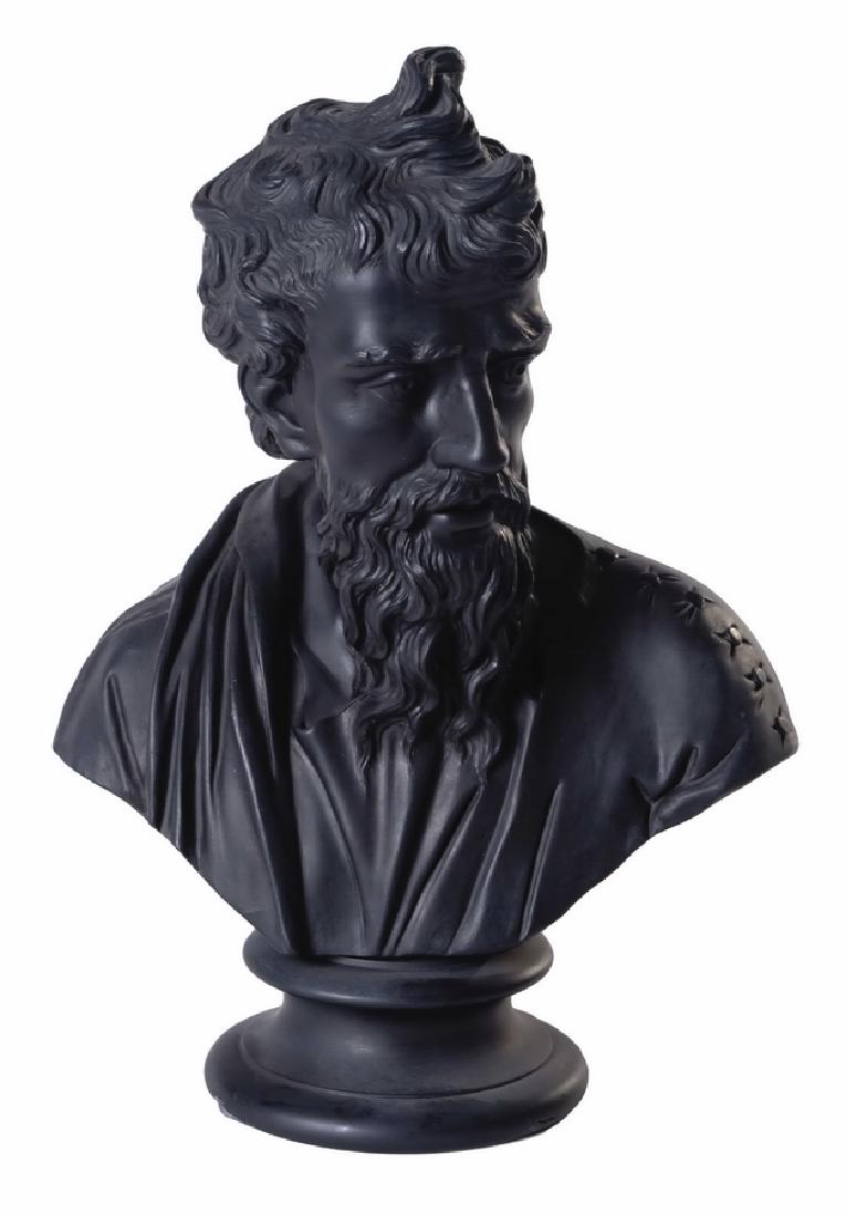 WEDGWOOD BLACK BASALTWARE BUST OF PLATO (1 of 15)