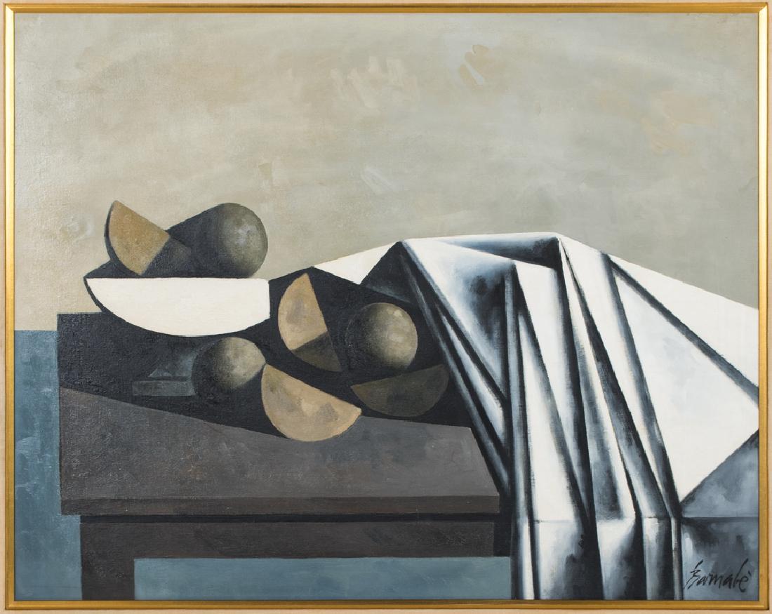 DUILIO BARNABE: "STILL LIFE": oil on canvas Provenance: with Stephen Silagy Galleries label verso 28 1/2 x 36 inches