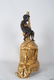 FRENCH BRONZE & GILT BRONZE FIGURAL MANTLE CLOCK - 10