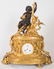 FRENCH BRONZE & GILT BRONZE FIGURAL MANTLE CLOCK
