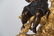 FRENCH BRONZE & GILT BRONZE FIGURAL MANTLE CLOCK - 6