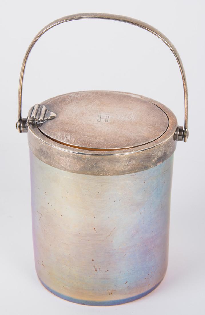 TIFFANY ART GLASS & STERLING JAR (1 of 12)