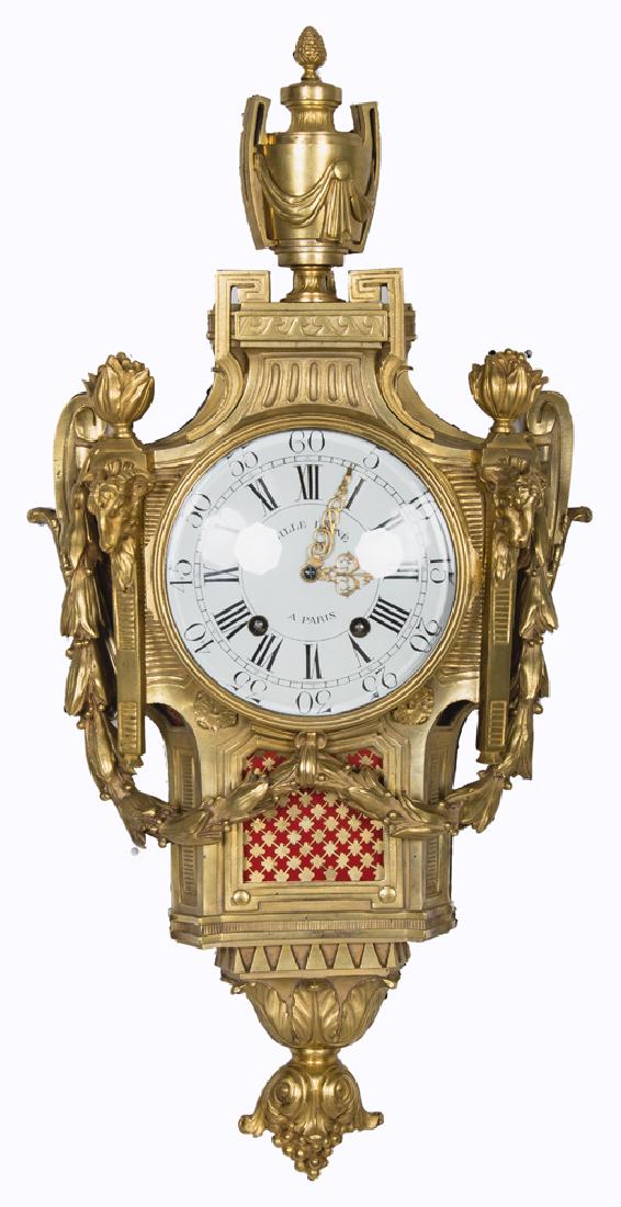 LOUIS XVI STYLE GILT BRONZE CARTEL CLOCK (1 of 12)