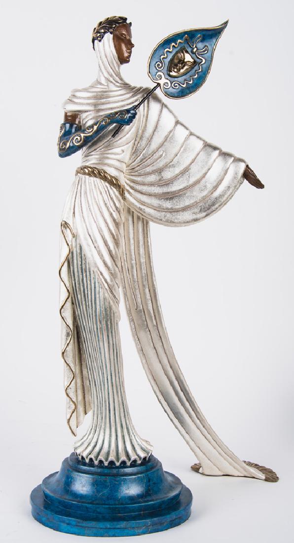 ROMAIN DE TIRTOFF (ERTE): "TANGARA": circa 1988 patinated bronze figure inscribed and numbered 52/500 21 1/2 inches high