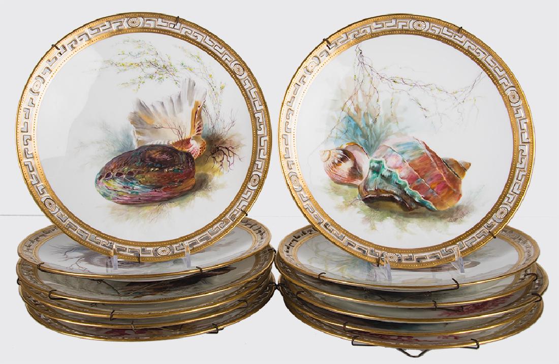 TWELVE MINTON RETICULATED CABINET PLATES (1 of 14)