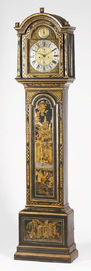 GEORGIAN CHINOISERIE TALL CASE CLOCK (1 of 9)