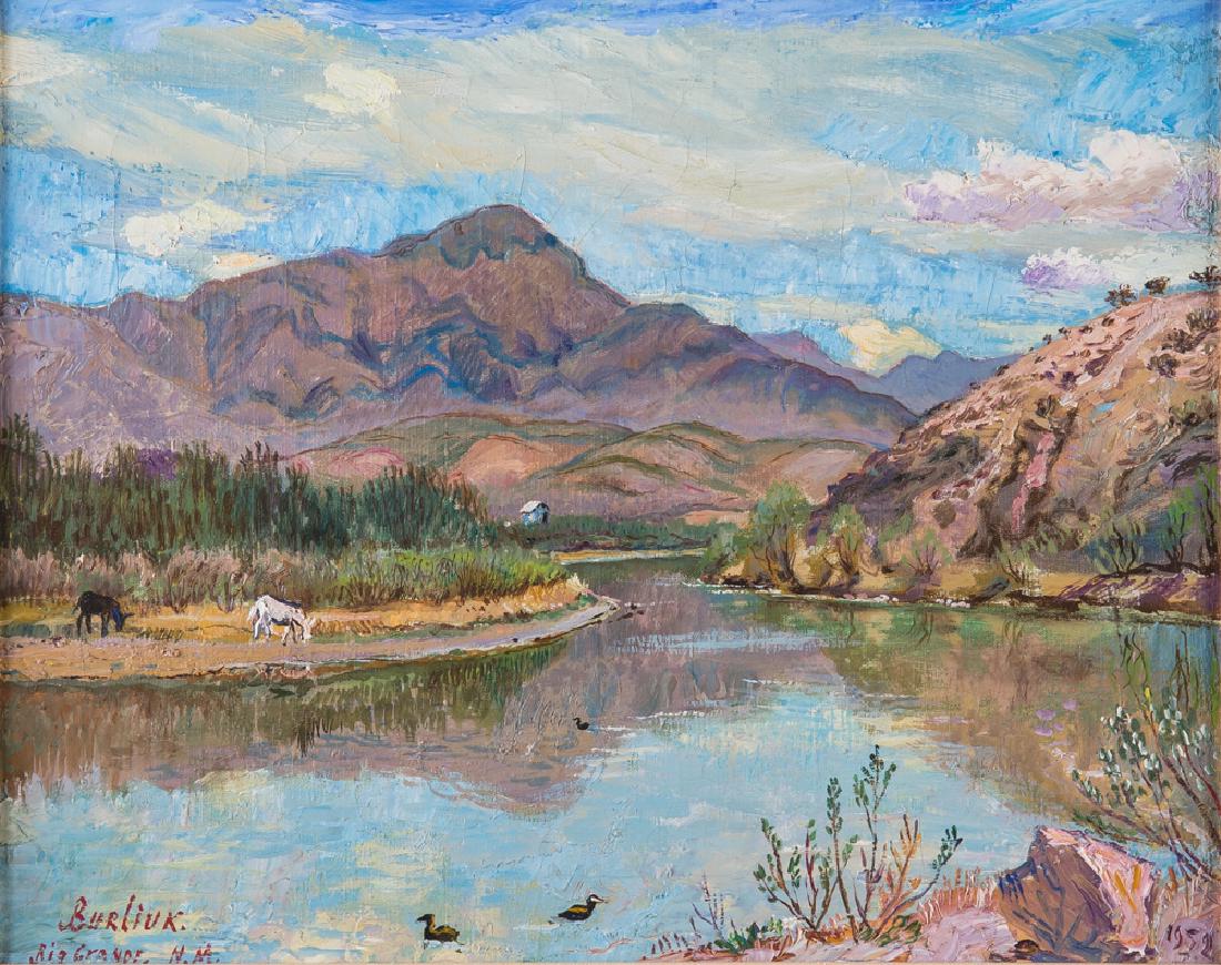 DAVID BURLIUK: "RIO GRANDE NEW MEXICO" (1 of 17)