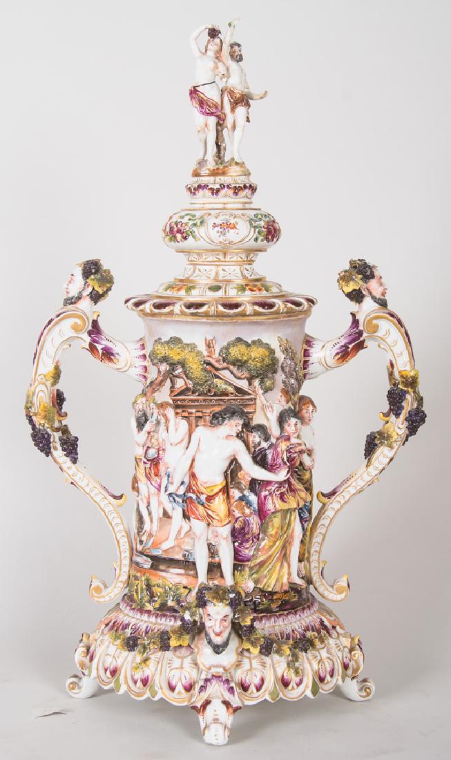 CAPODIMONTE PORCELAIN COVERED URN (1 of 16)