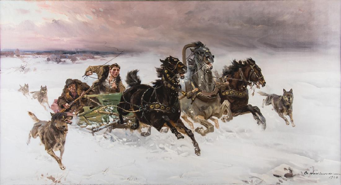 CZESLAW WASILEWSKI: "TROIKA RUNNING FROM THE WOLVES" (1 of 17)