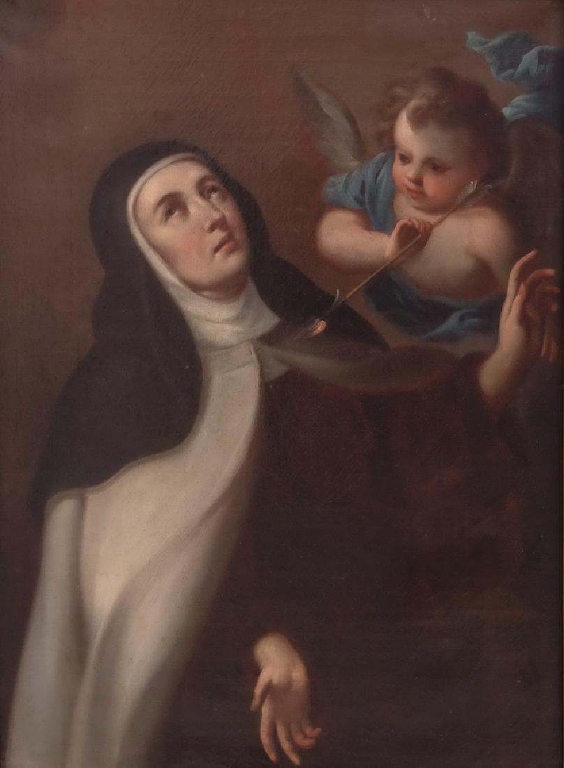 ATTRIBUTED TO MIGUEL CABRERA: "SANTA TERESITA DE JESUS" (1 of 17)