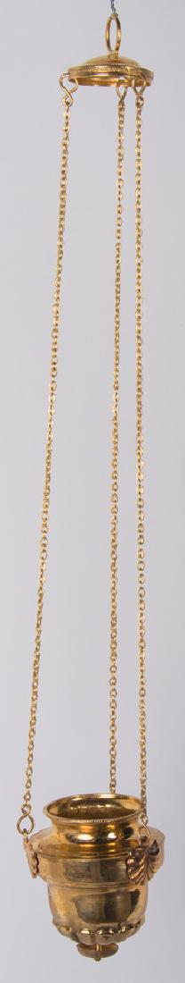 RUSSIAN GILT SILVER HANGING LAMP/INCENSE HOLDER (1 of 7)