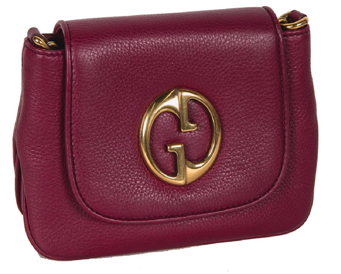 SMALL GUCCI MAROON CROSSBODY BAG (1 of 6)