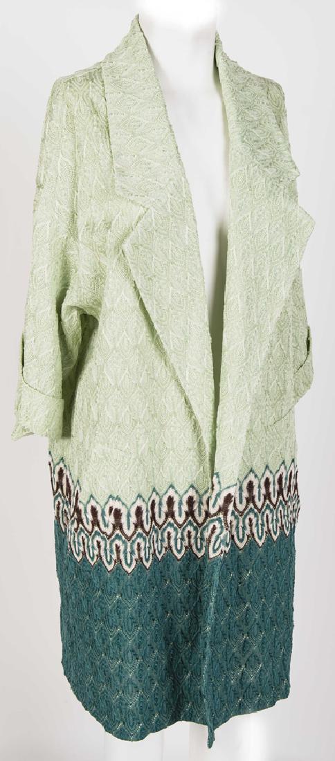 MISSONI SILK & COTTON COAT: with Missoni belt and Missoni carrying bag size: 40