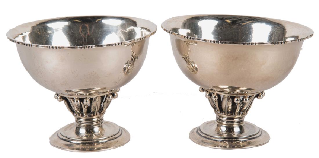 PAIR OF GEORG JENSEN STERLING COMPOTES (1 of 15)