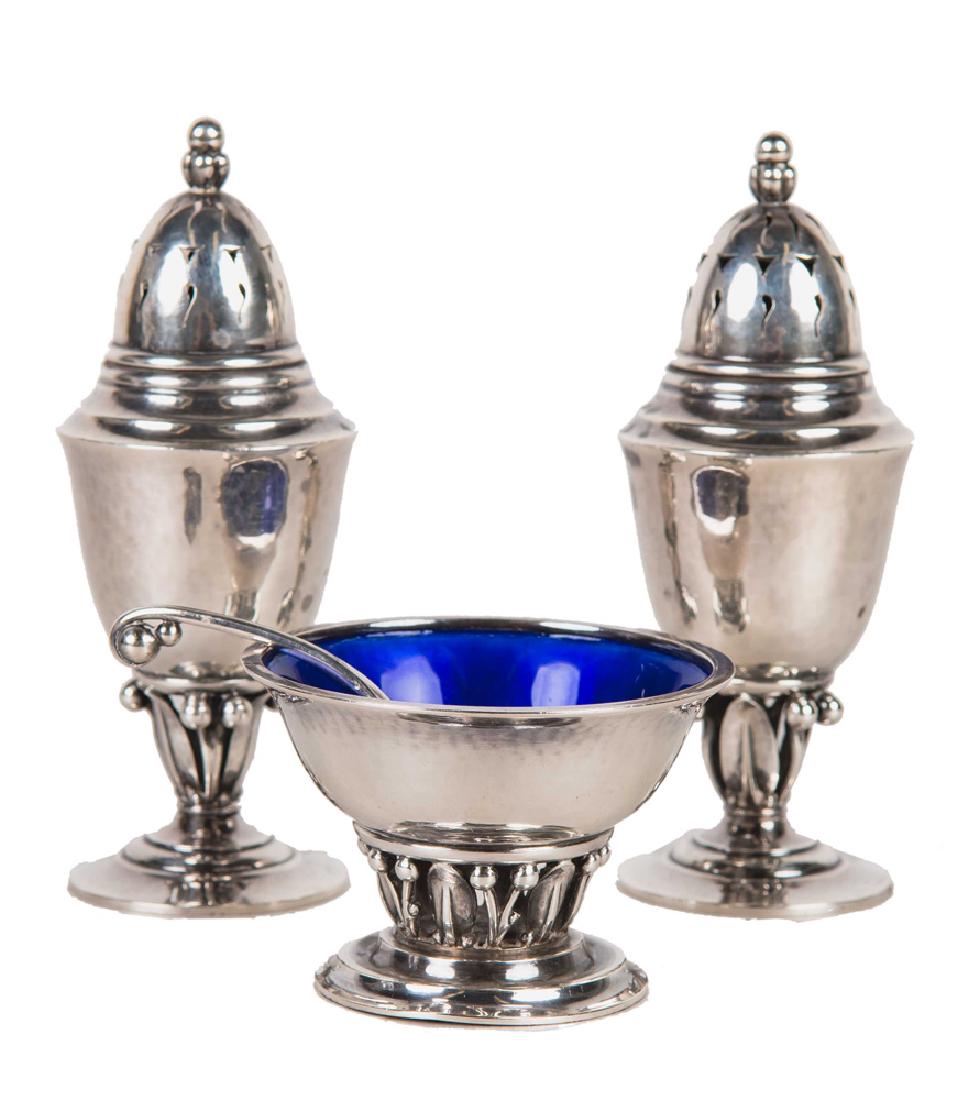 GEORG JENSEN STERLING SALT, PEPPER, & SALT CELLER (1 of 14)