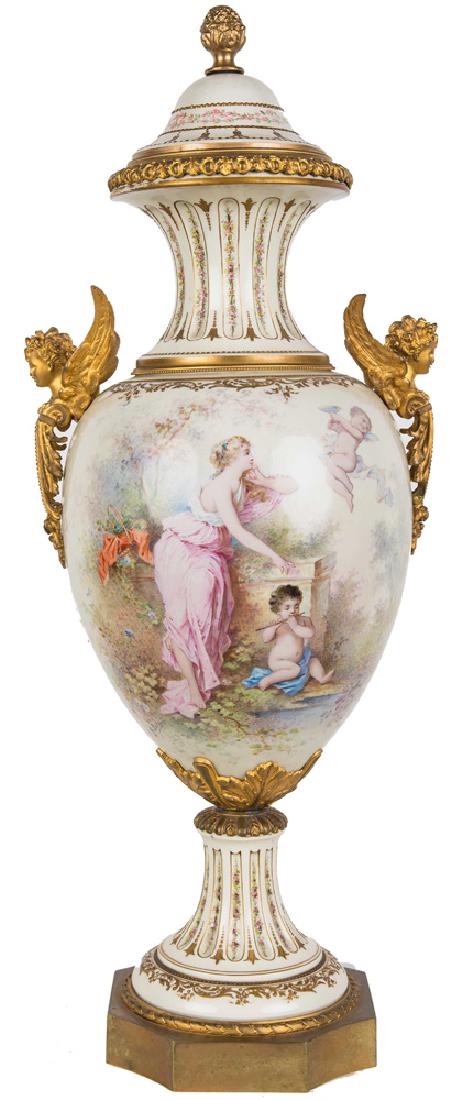 SEVRES BRONZE-MOUNTED COVERED URN (1 of 17)