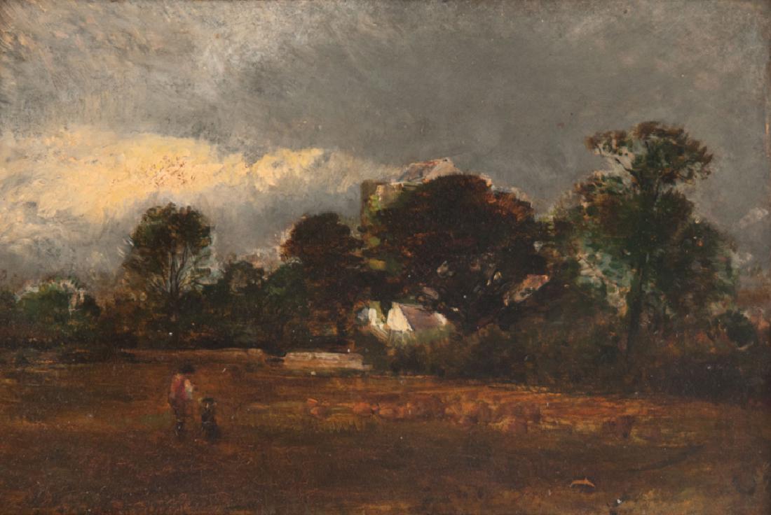 ATTRIBUTED TO JOHN CONSTABLE: "FIGURES IN A LANDSCAPE" (1 of 12)