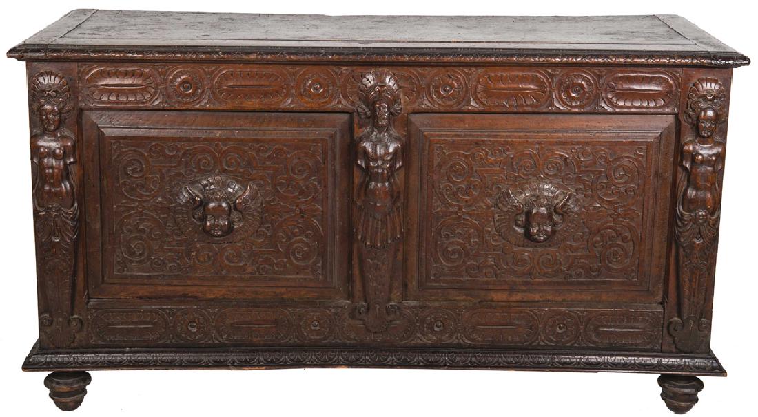 FRENCH CARVED WALNUT CASSONE (1 of 20)