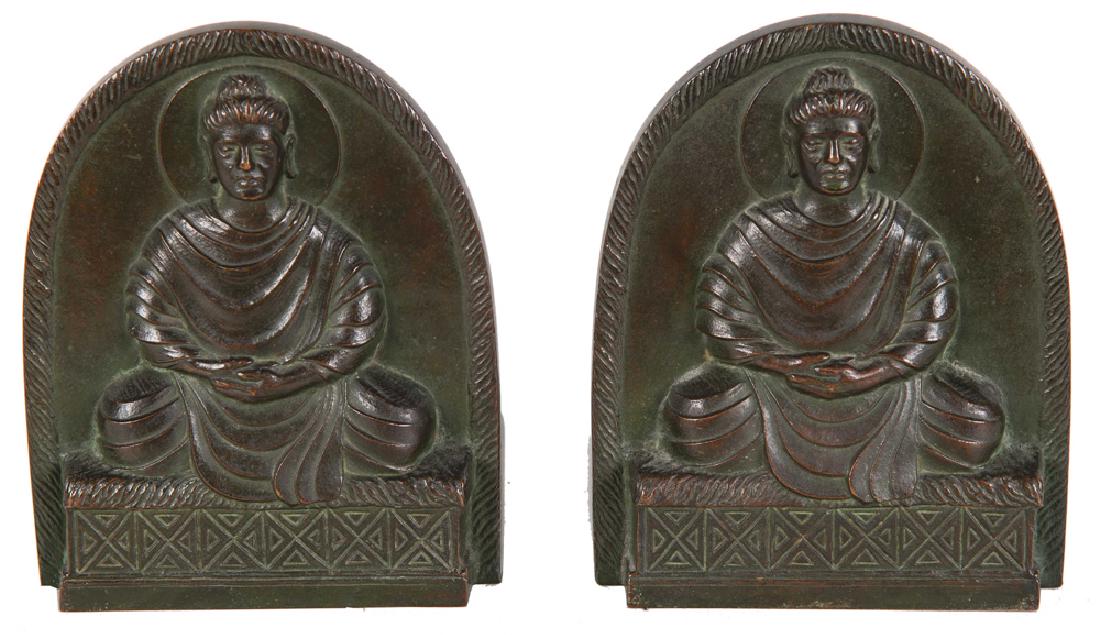 TIFFANY STUDIOS BUDDHA BOOKENDS (1 of 11)