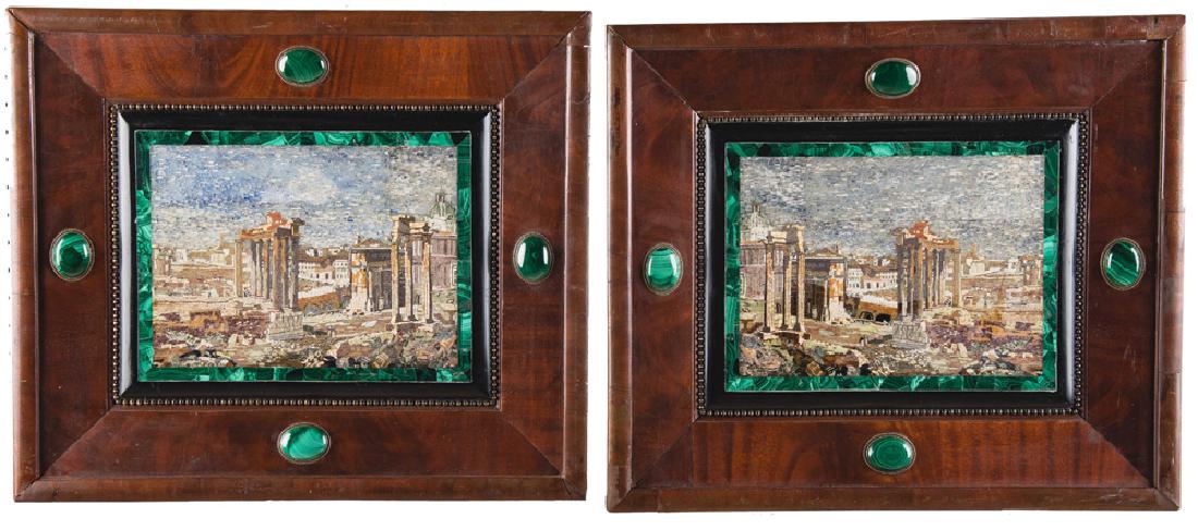 PAIR OF ITALIAN MICRO MOSAIC PLAQUES (1 of 13)