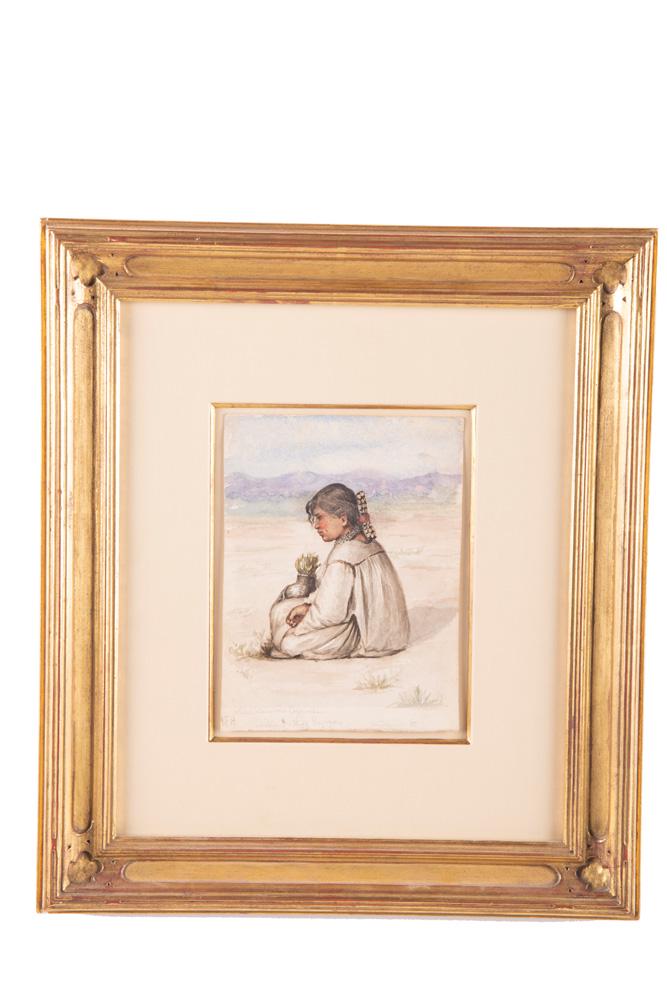 ALEXANDER F. HARMER: "SISTER OF CHIEF GEORGE": watercolor initialed lower left 8 x 6 inches