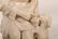 ITALIAN CARVED MARBLE FIGURE OF A WOMAN & DOG - 3